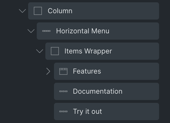 basic menu structure